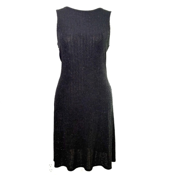 JUMP Vintage 90s Y2K USA Sparkly Stretchy Sleeveless Dress Whimsigoth Grunge S/M - Picture 9 of 13
